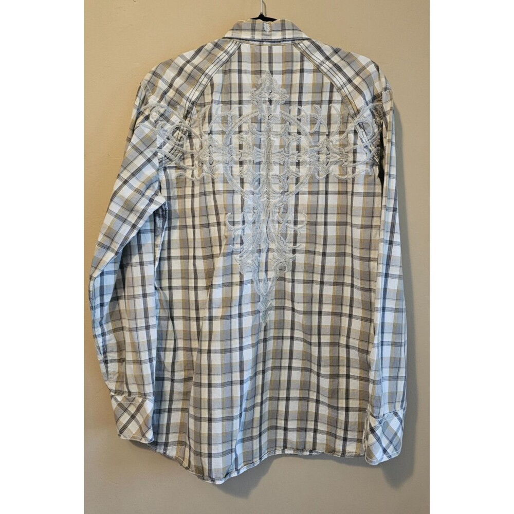 ROAR CLOTHING Shirt Mens M Button Down Embroidered Long Sleeve, Rodeo - Picture 2 of 8